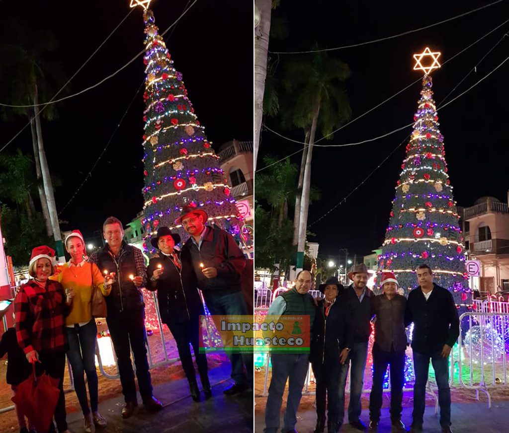 Encienden árbol de navidad en Tempoal, Veracruz