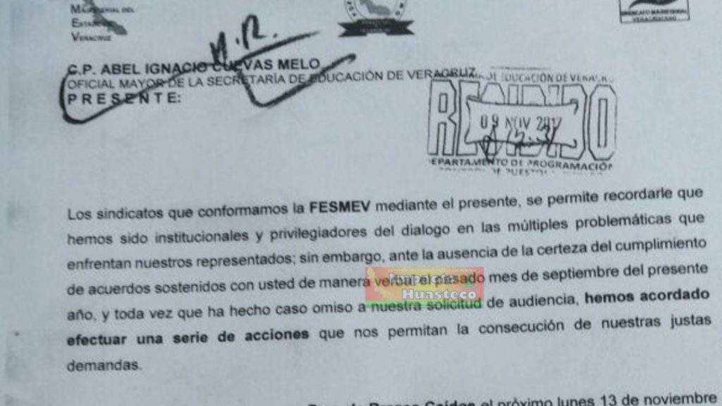 Amenazan sindicatos magisteriales con realizar paro de brazos caídos en oficinas de la SEV – Impacto Huasteco
